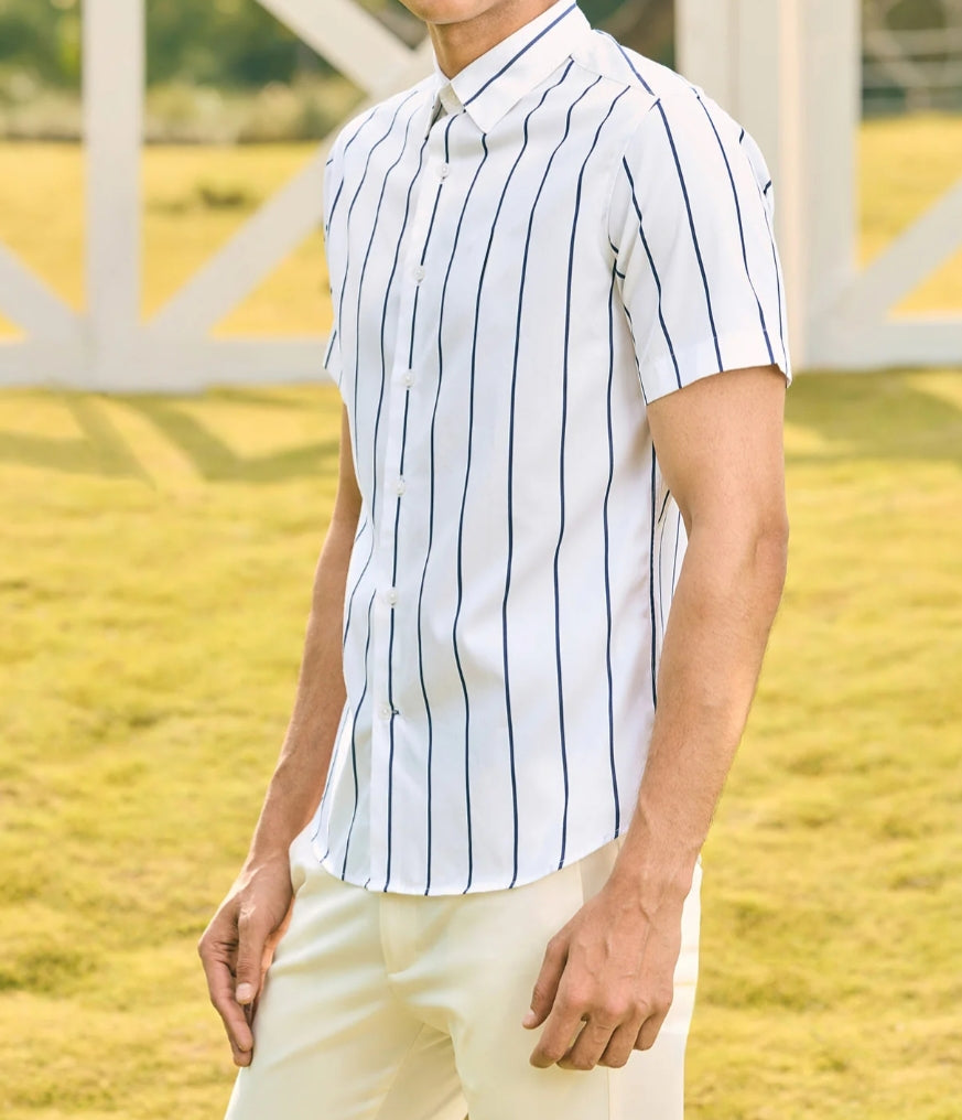 NA Vertical Striped Tailored Fit Shirt